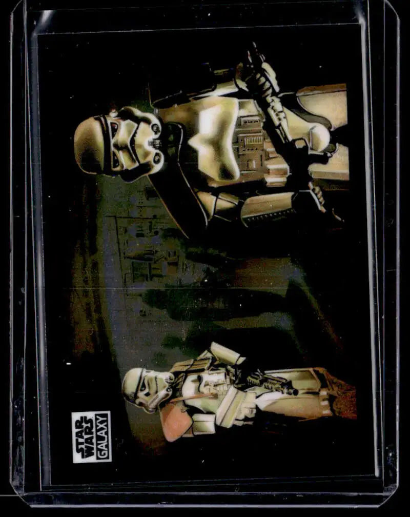 Star Wars Stormtroopers trading card from 2022 Topps Chrome Star Wars Galaxy series