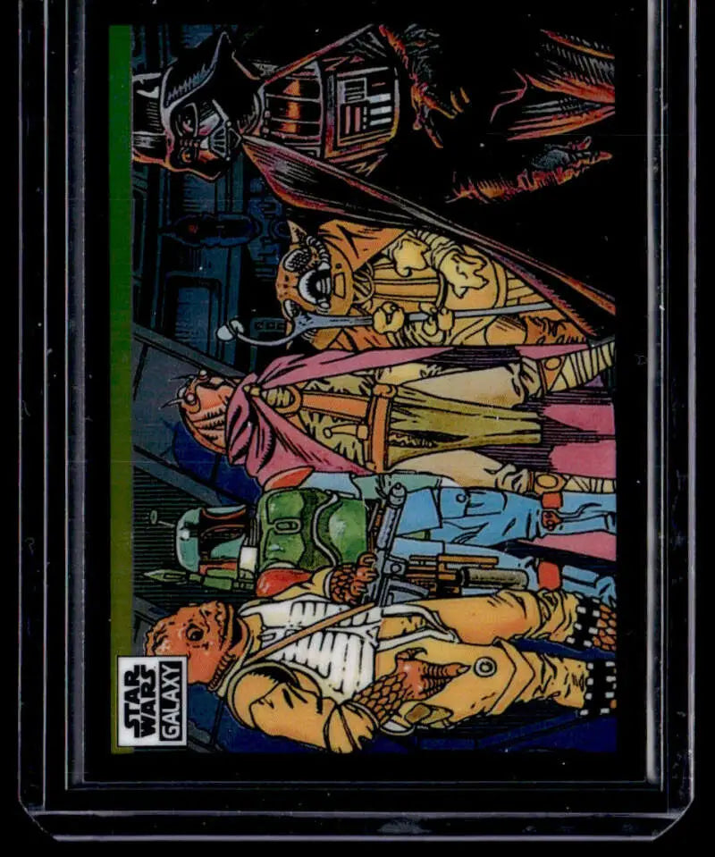 Star Wars trading card featuring colorful Bounty Hunters from Star Wars Galaxy