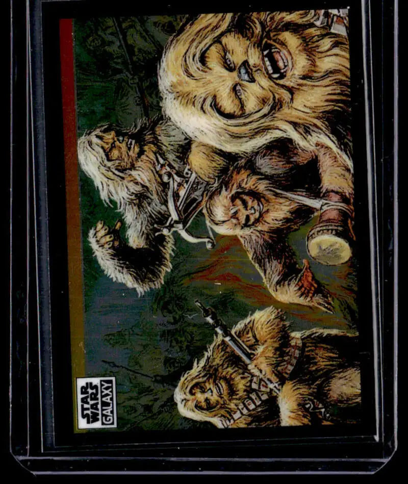 Star Wars trading card featuring Ewoks from Return of the Jedi Wookiee War Dance