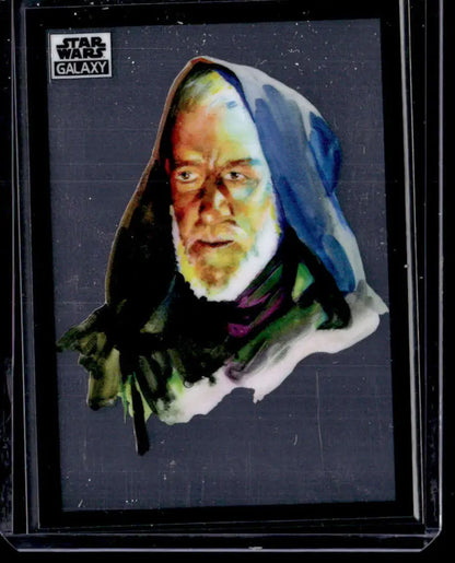 Hooded Obi-Wan Kenobi in dark robes against a starry background for Star Wars Topps Chrome