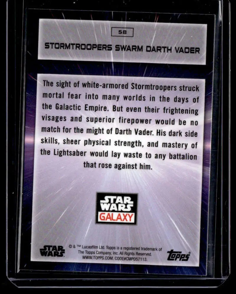 Stormtroopers and Darth Vader on 2022 Topps Chrome Star Wars Galaxy trading card