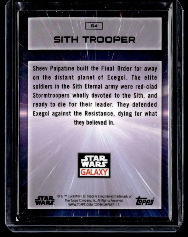 Trading card of Sith Troopers from Star Wars Galaxy, 2022 Topps Chrome edition