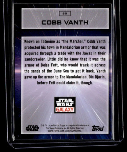 Cobb Vanth trading card from 2022 Topps Chrome Star Wars Galaxy #85 коллекция