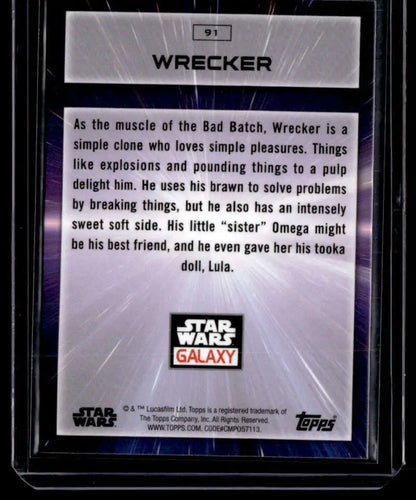 Trading card of Wrecker from Topps Chrome Star Wars Galaxy series