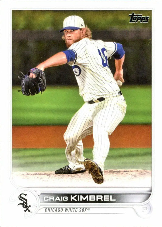 Topps Craig Kimbrel Baseball Card from 2022 featuring Chicago White Sox MLB #2 Base