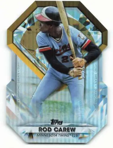 Rod Carew baseball card from Topps Diamond Greats with original gloss details