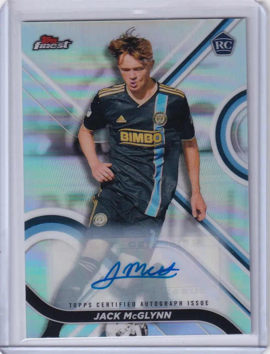 Signed 2022 Topps Finest Auto Refractor Jack McGlynn Philadelphia Union trading card