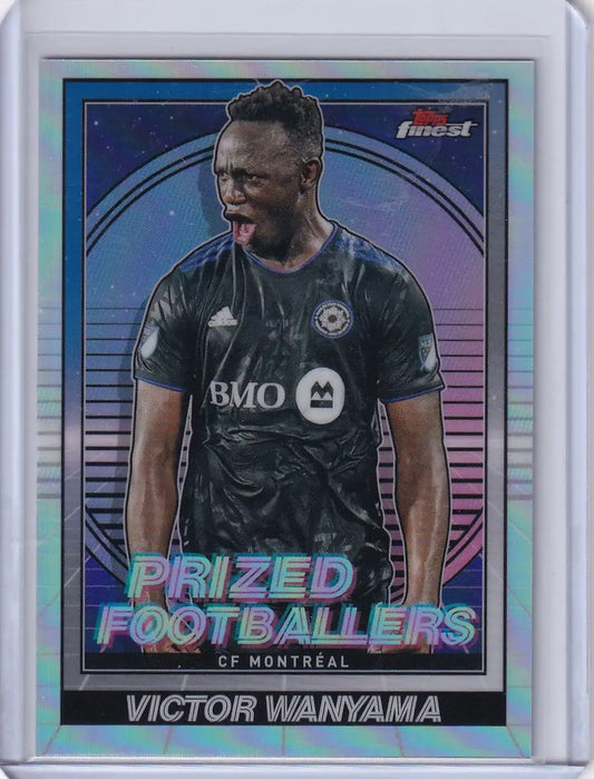 Holographic Topps Finest Prized Footballers card of Victor Wanyama, CF Montréal player