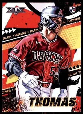 Alek Thomas Rookie Card from 2022 Topps Fire Arizona Diamondbacks #117