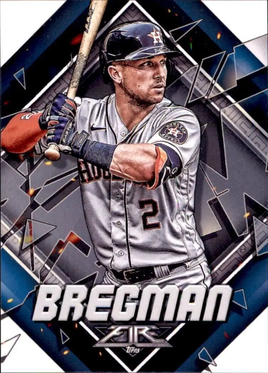 Alex Bregman Houston Astros baseball card from 2022 Topps Fire #3