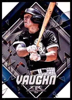 Baseball card of Andrew Vaughn from the Chicago White Sox 2022 Topps Fire set