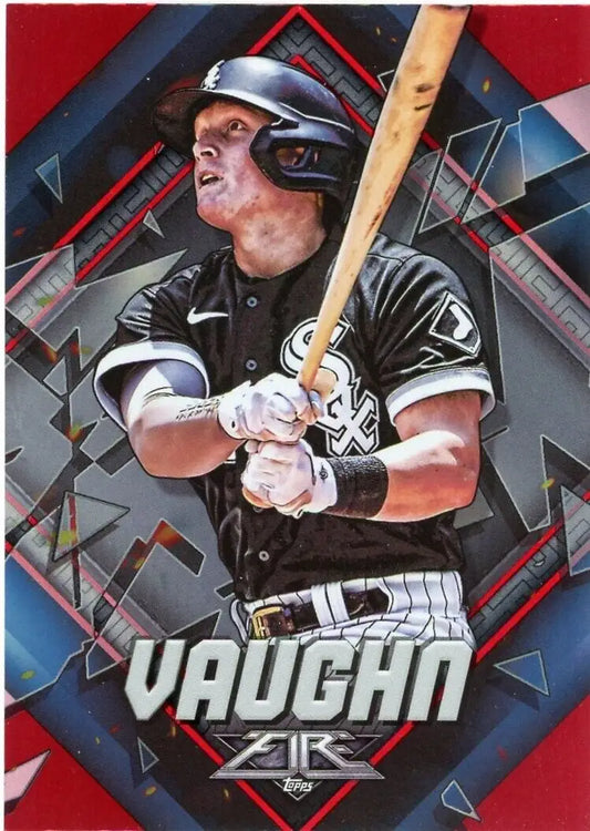 Andrew Vaughn Flame Chicago White Sox MLB Baseball Card #62 from 2022 Topps Fire