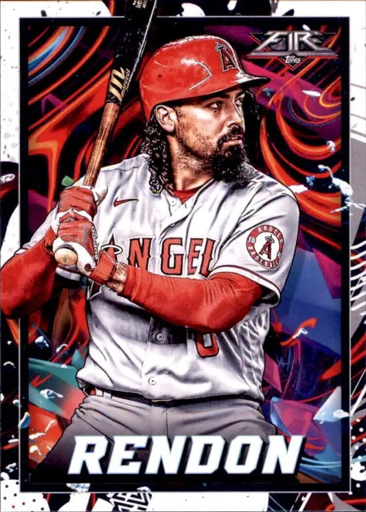 Anthony Rendon Los Angeles Angels baseball card from 2022 Topps Fire set #6