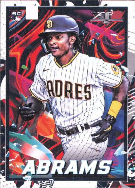 2022 Topps Fire CJ Abrams Rookie San Diego Padres MLB Baseball Card #79