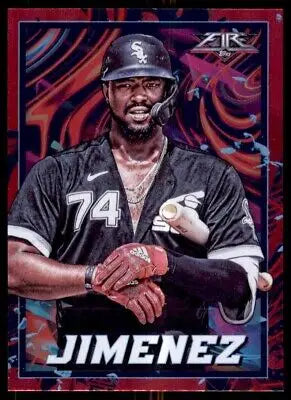 Eloy Jimenez 2022 Topps Fire card showcasing Chicago White Sox player collectible