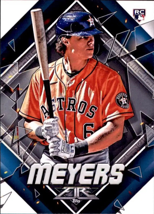 Jake Meyers Rookie card from 2022 Topps Fire Houston Astros MLB #95