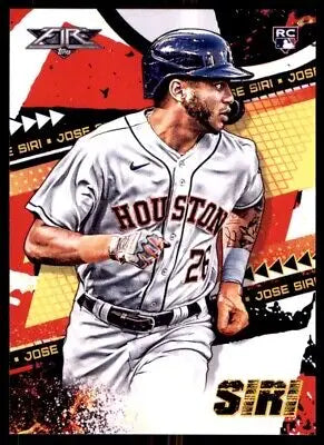 Jose Siri baseball card 2022 Topps Fire Houston Astros #4 text-align center line-height normal