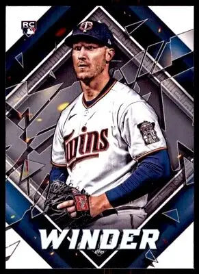 Joe Ryan baseball card in 2022 Topps Fire Josh Winder Rookie Minnesota Twins #199