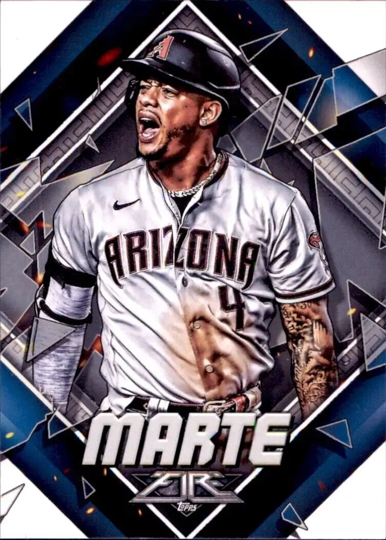 Ketel Marte Arizona Diamondbacks MLB Baseball card from 2022 Topps Fire series