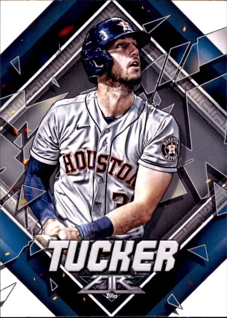 Kyle Tucker Houston Astros baseball card from 2022 Topps Fire MLB collection