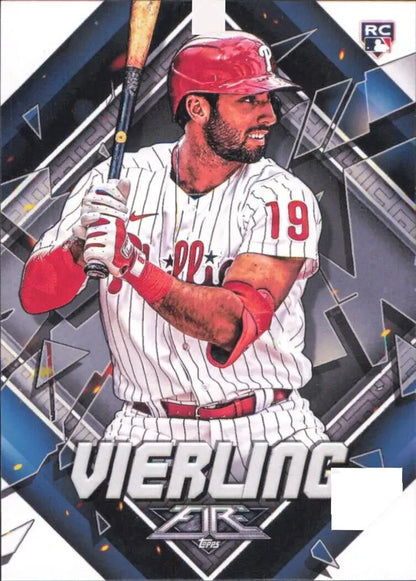 Matt Vierling Rookie Baseball Trading Card 2022 Topps Fire Philadelphia Phillies #177