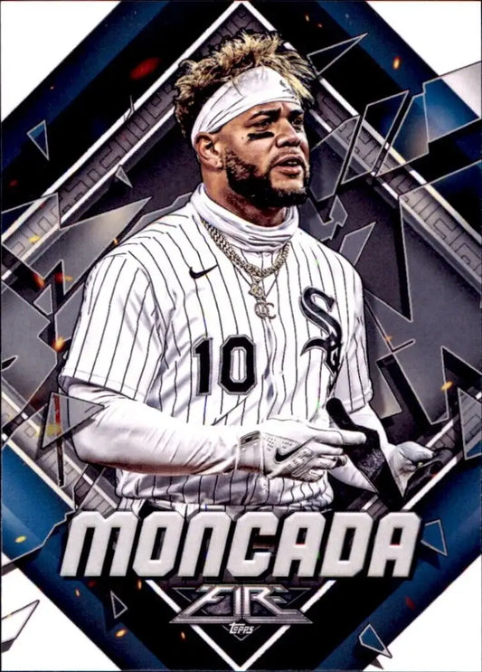 Yoan Moncada Chicago White Sox MLB Baseball Card from 2022 Topps Fire Collection