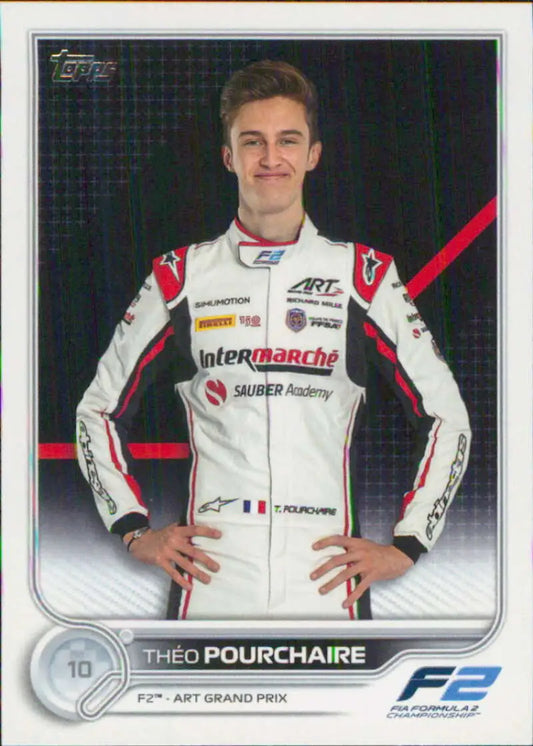 Theo Pourchaire Art Grand Prix Racing Card from 2022 Topps Formula 1 Collection