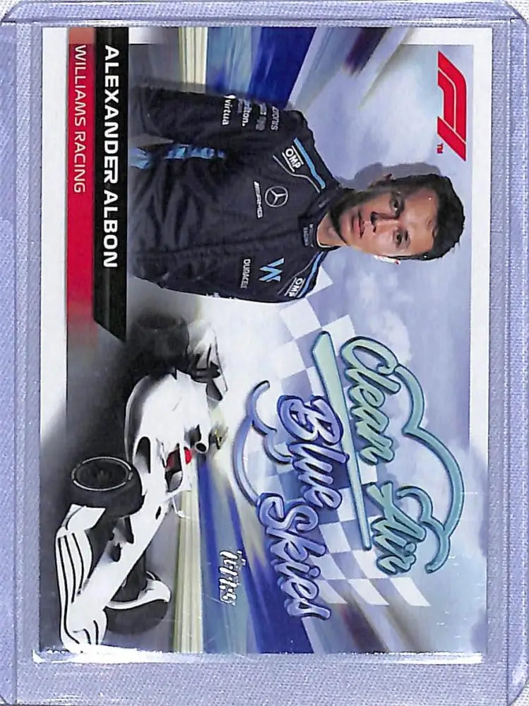 Trading card of Alexander Albon in Mercedes team attire from Topps Formula 1 #CABS-AA