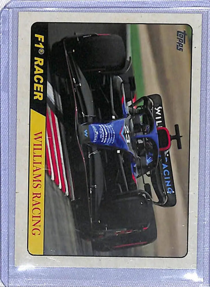 2022 Topps Formula 1 trading card of Alexander Albon in protective sleeve