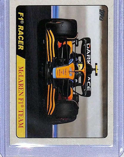 Formula 1 McLaren racing car from above for 2022 Topps Formula 1 T68-LN Lando Norris