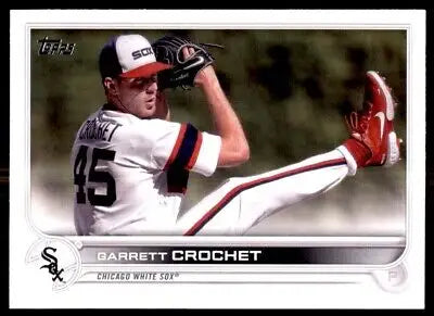 Garrett Crochet baseball card from 2022 Topps Chicago White Sox #239, text-align center