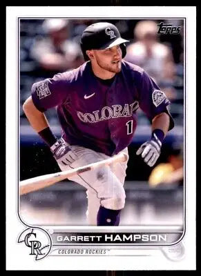 Garrett Hampson baseball card from 2022 Topps Colorado Rockies #234 design