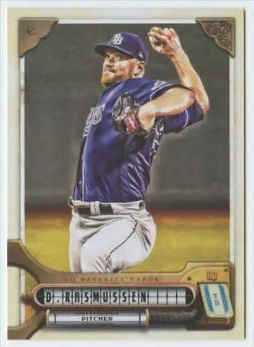 Baseball card of pitcher Drew Rasmussen from 2022 Topps Gypsy Queen with original gloss