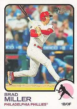 2022 Topps Heritage #108 Brad Miller Philadelphia Phillies MLB Baseball card for collectors