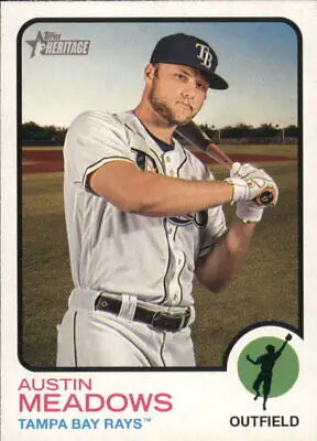 2022 Topps Heritage #16 Austin Meadows Tampa Bay Rays MLB Baseball Card NM-MT