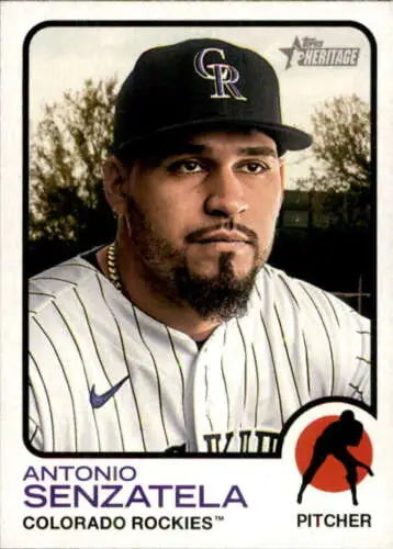 Antonio Senzatela baseball card 2022 Topps Heritage original gloss NM-MT Rockies