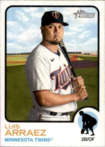 Luis Arraez baseball card from 2022 Topps Heritage with original gloss for sale