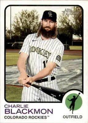 2022 Topps Heritage #26 Charlie Blackmon baseball card in original gloss finish