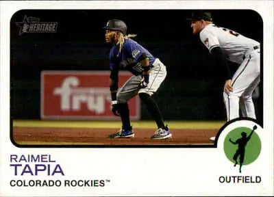 2022 Topps Heritage #29 Raimel Tapia NM-MT Rockies original gloss collectible card