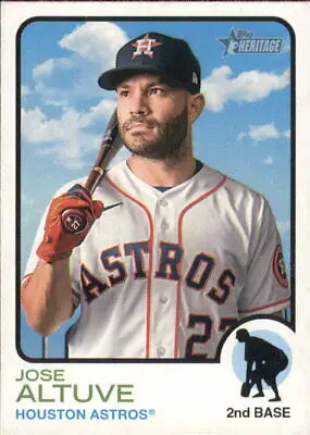 2022 Topps Heritage #43 Jose Altuve Houston Astros MLB Baseball Card NM-MT