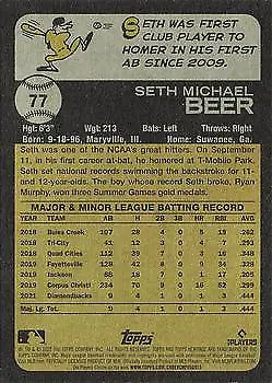 Seth Beer Rookie 2022 Topps Heritage #77 Baseball Card Arizona Diamondbacks MLB