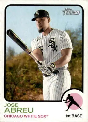 Baseball card of Jose Abreu from 2022 Topps Heritage with original gloss, ID:41224