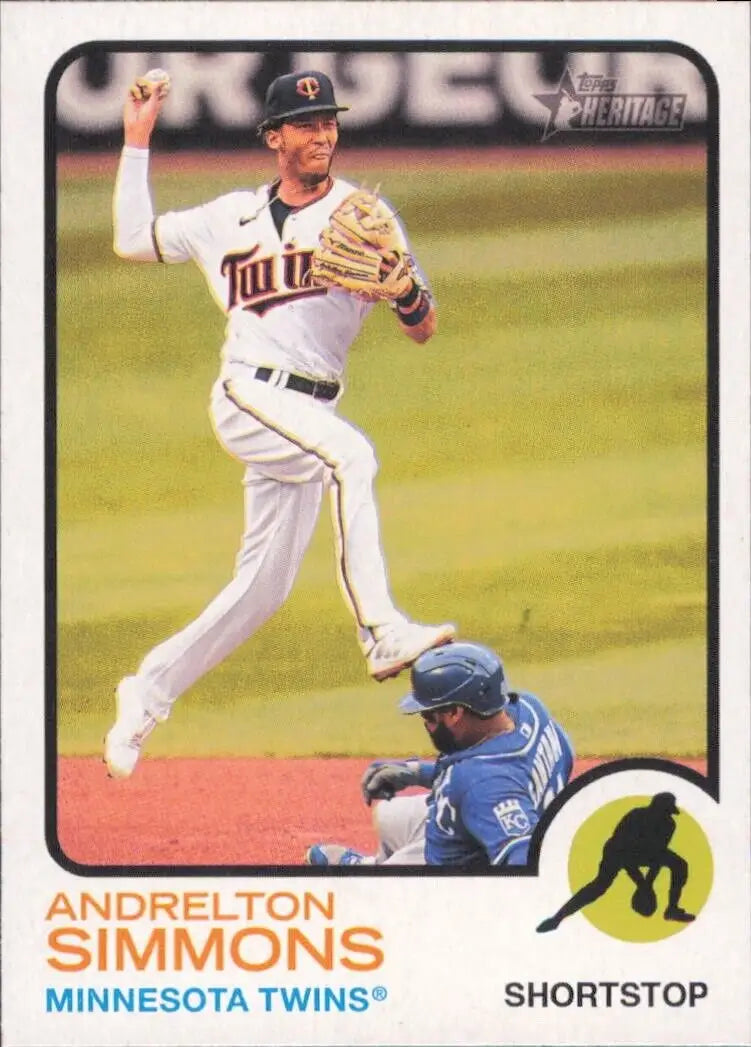 Andrelton Simmons Minnesota Twins Topps Heritage Baseball Card #12 for collectors