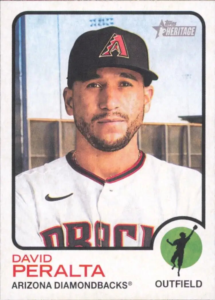 2022 Topps Heritage David Peralta Arizona Diamondbacks MLB Baseball Card #255