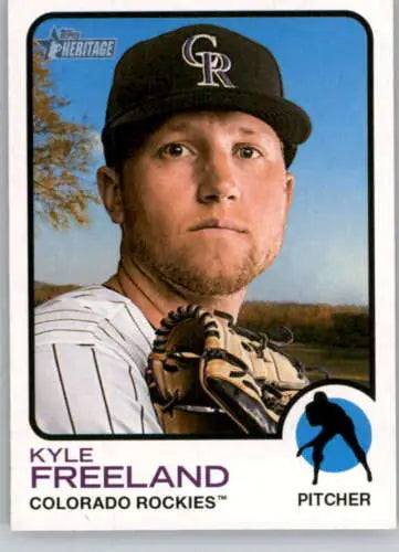 2022 Topps Heritage High Number #568 Kyle Freeland baseball card with original gloss