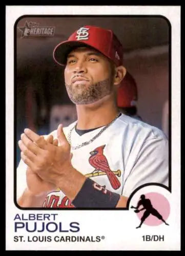 Albert Pujols 2022 Topps Heritage High Number baseball card original gloss NM-MT