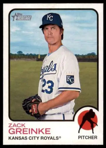 Zack Greinke baseball card from 2022 Topps Heritage High Number with original gloss