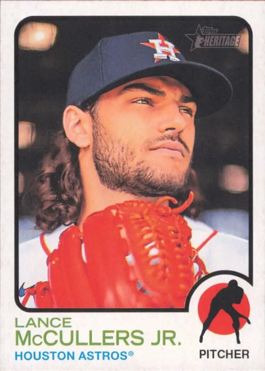 Topps Heritage Lance McCullers Jr. Houston Astros baseball card #171 displayed prominently