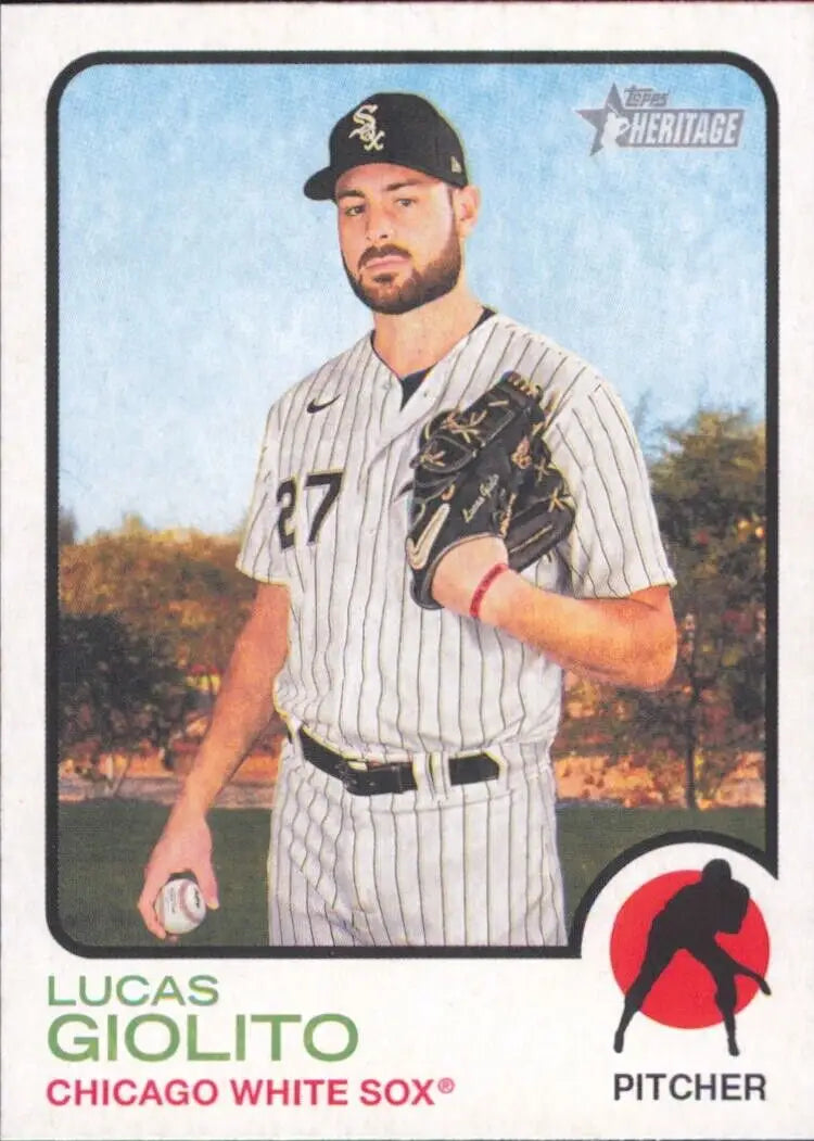 Topps Heritage Lucas Giolito Chicago White Sox MLB Baseball card #216 for collectors