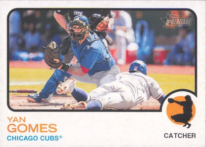 Topps Heritage Yan Gomes Chicago Cubs MLB Baseball card #301 for collectors and fans